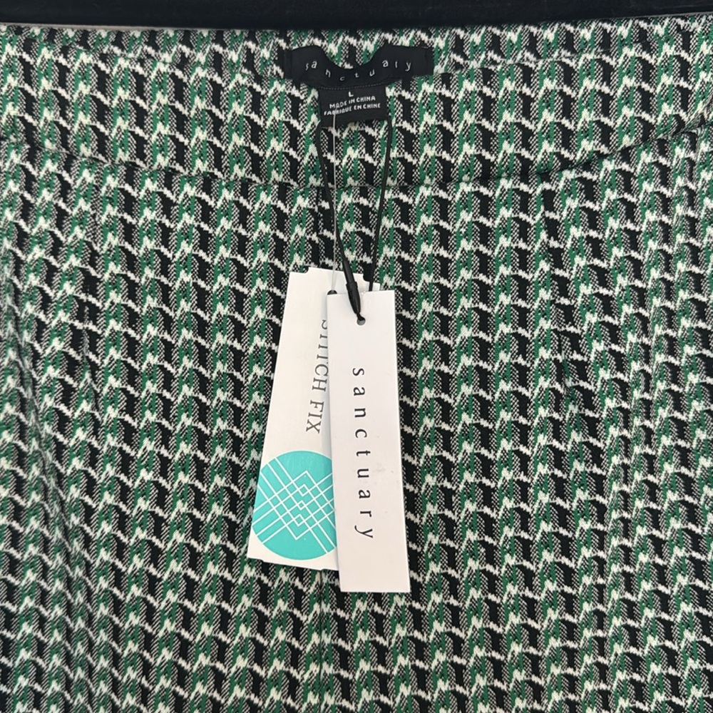 Retro Patterned Stretch Trousers - Picture 3 of 4